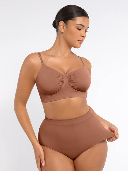 Willluxe Wireless Bra & Seamless Tummy Control Brief Set
