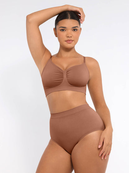 Willluxe Wireless Bra & Seamless Tummy Control Brief Set
