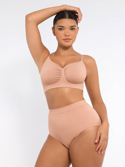 Willluxe Wireless Bra & Seamless Tummy Control Brief Set