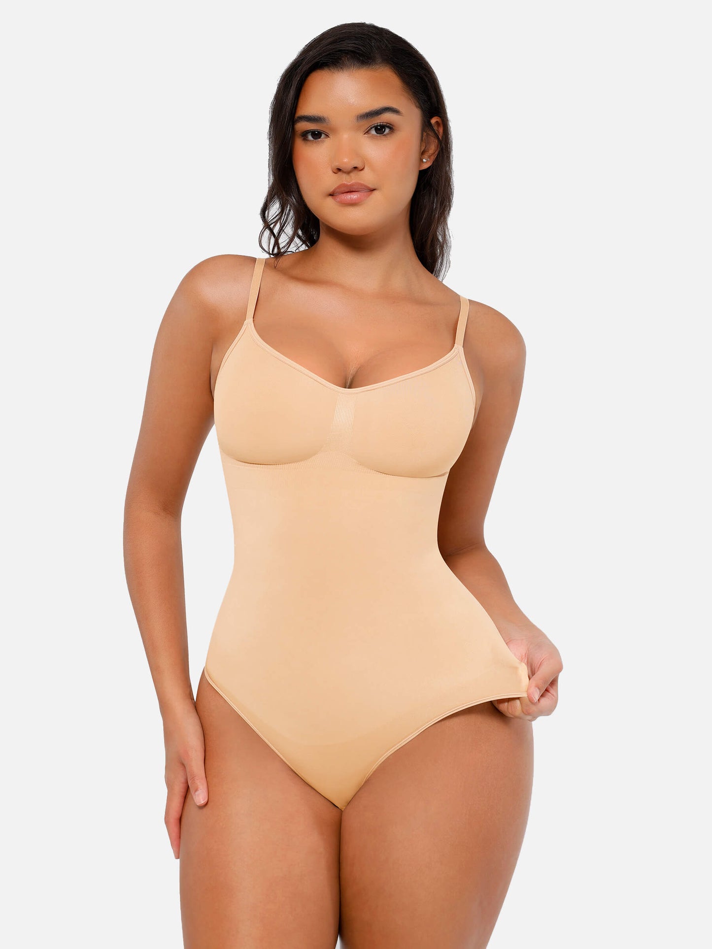 Willluxe Tummy Control Seamless Thong Bodysuit
