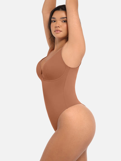Willluxe Deep V Neck Tummy Control Shapewear Bodysuit [BOGO]