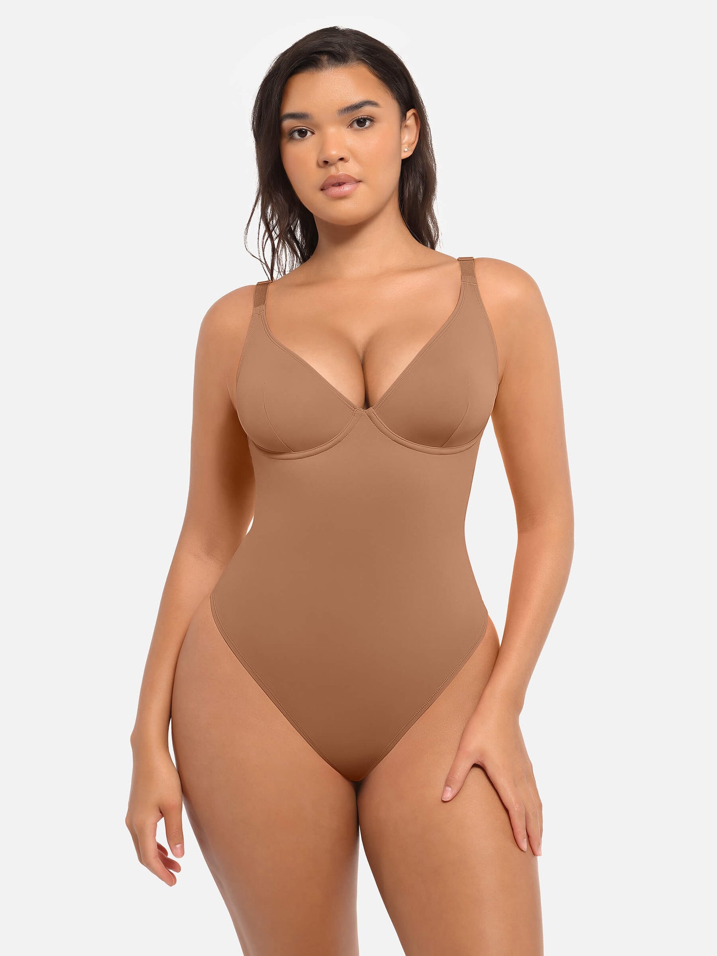 Willluxe Deep V Neck Tummy Control Shapewear Bodysuit [BOGO]