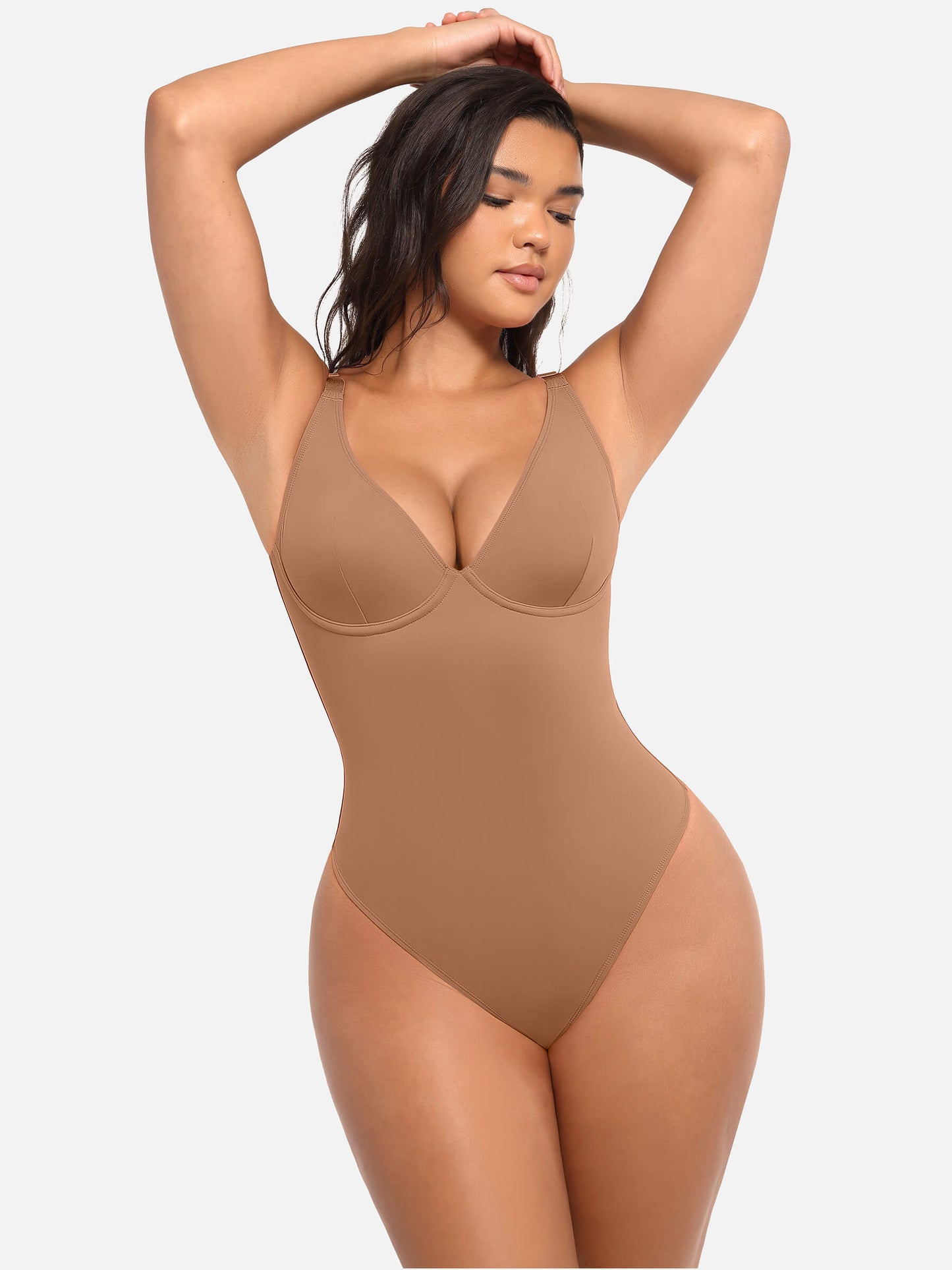 Willluxe V Neck Tummy Control Bodysuit