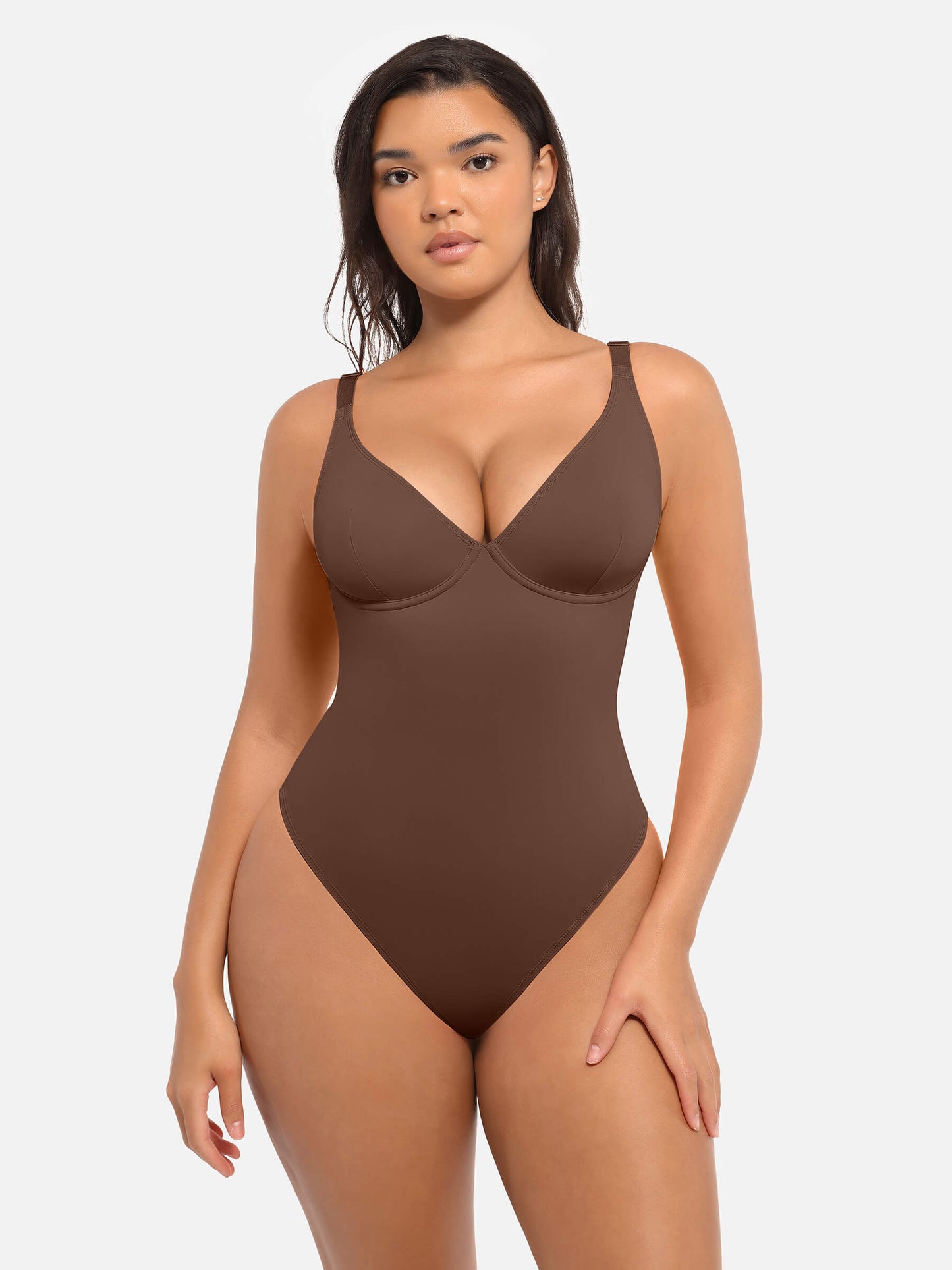 Willluxe Deep V Neck Tummy Control Shapewear Bodysuit [BOGO]