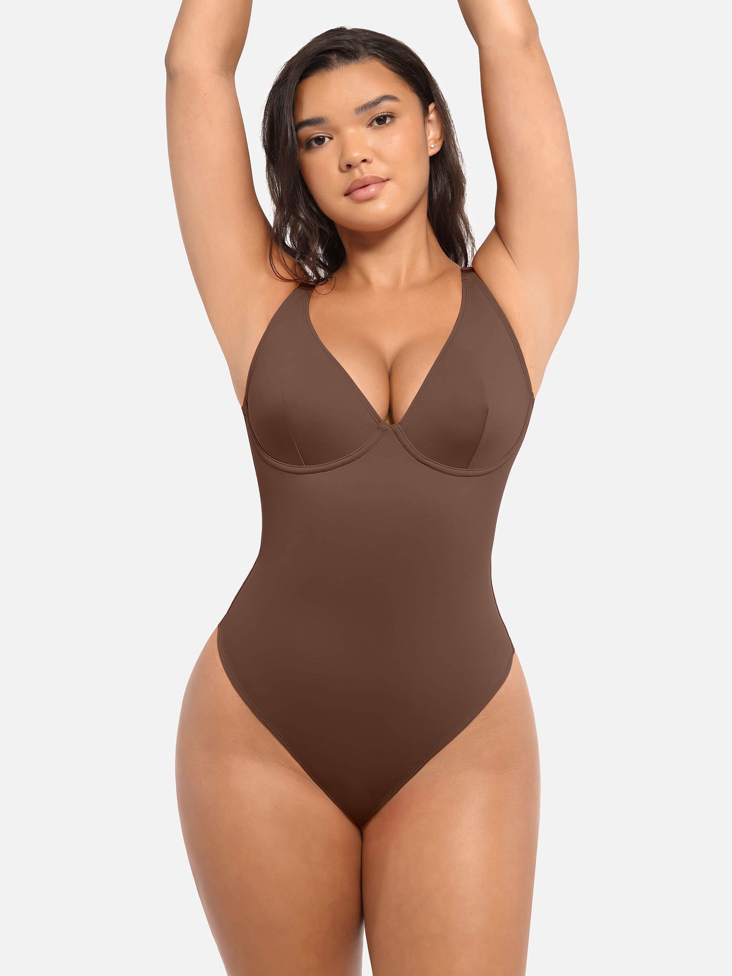 Willluxe V Neck Tummy Control Bodysuit