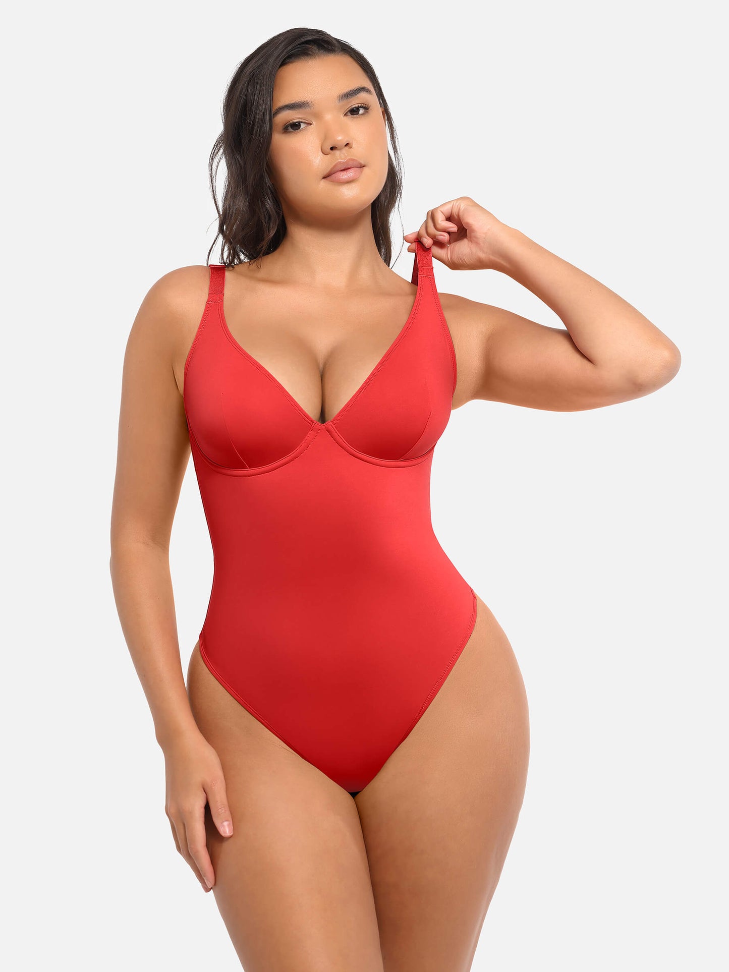 Willluxe V Neck Tummy Control Bodysuit