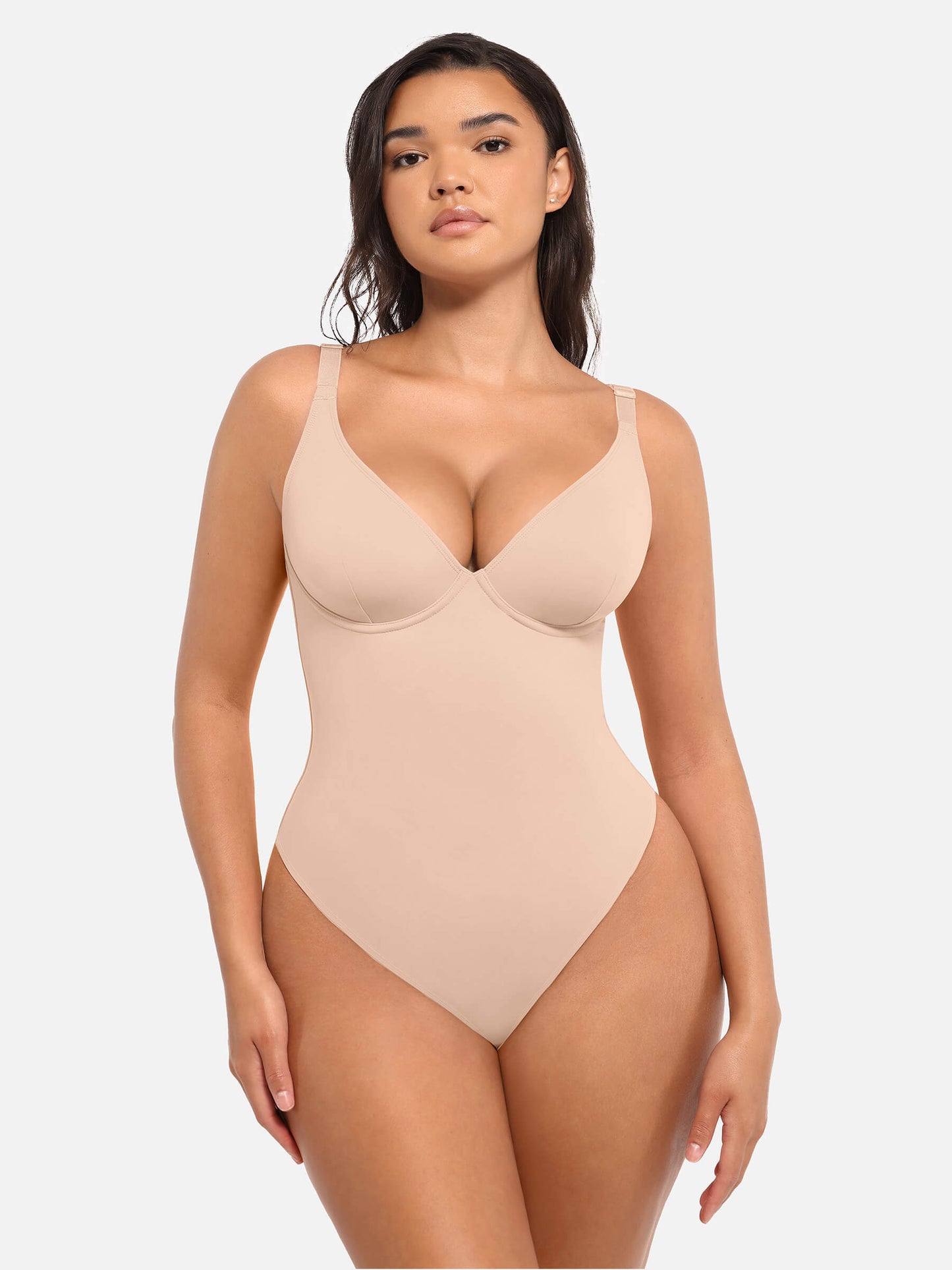 Willluxe Deep V Neck Tummy Control Shapewear Bodysuit [BOGO]