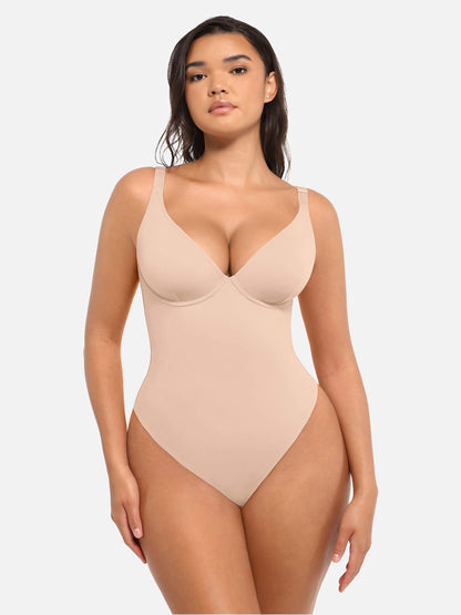 Willluxe Deep V Neck Tummy Control Shapewear Bodysuit [BOGO]