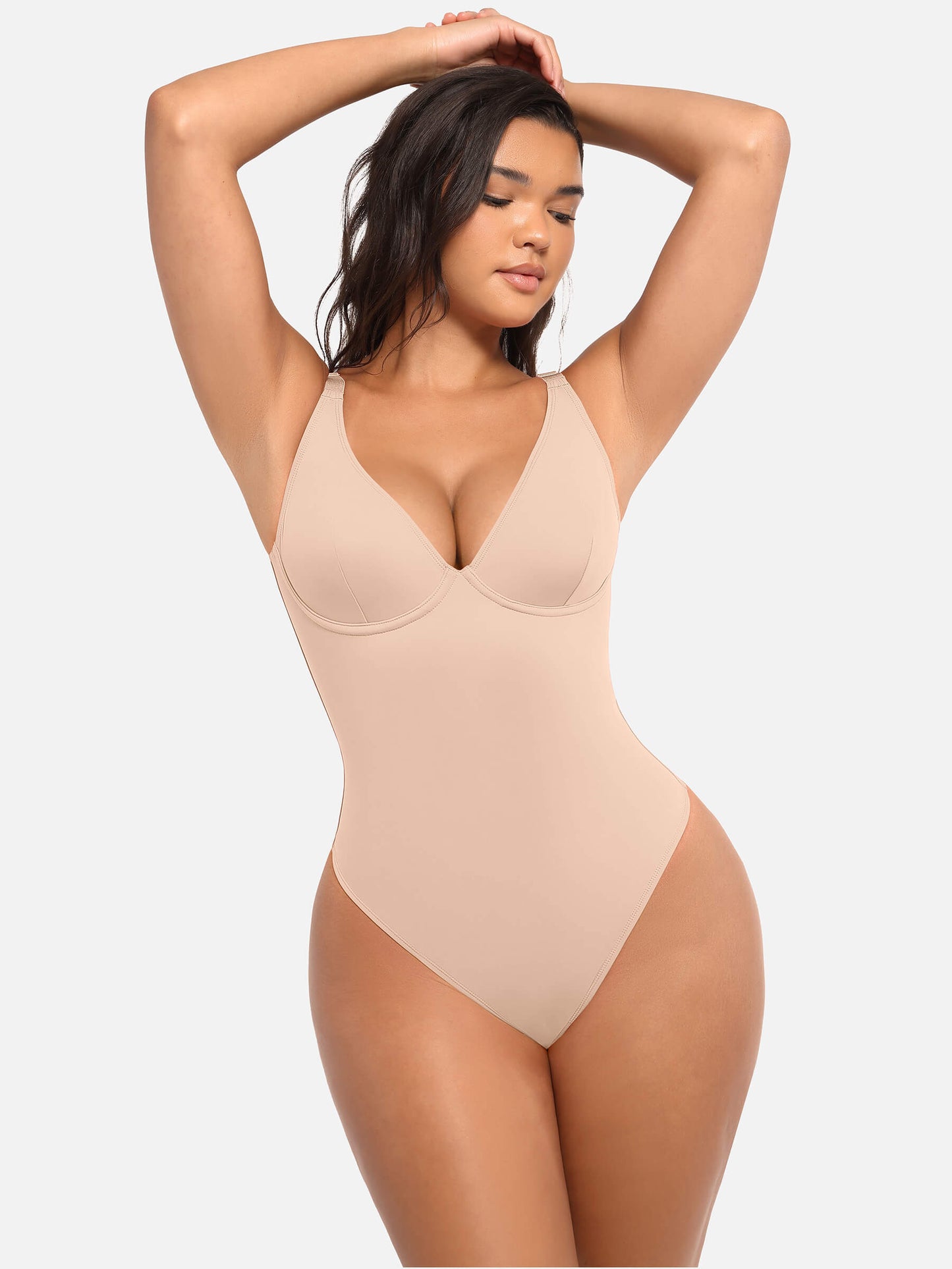 Willluxe Deep V Neck Tummy Control Shapewear Bodysuit [BOGO]