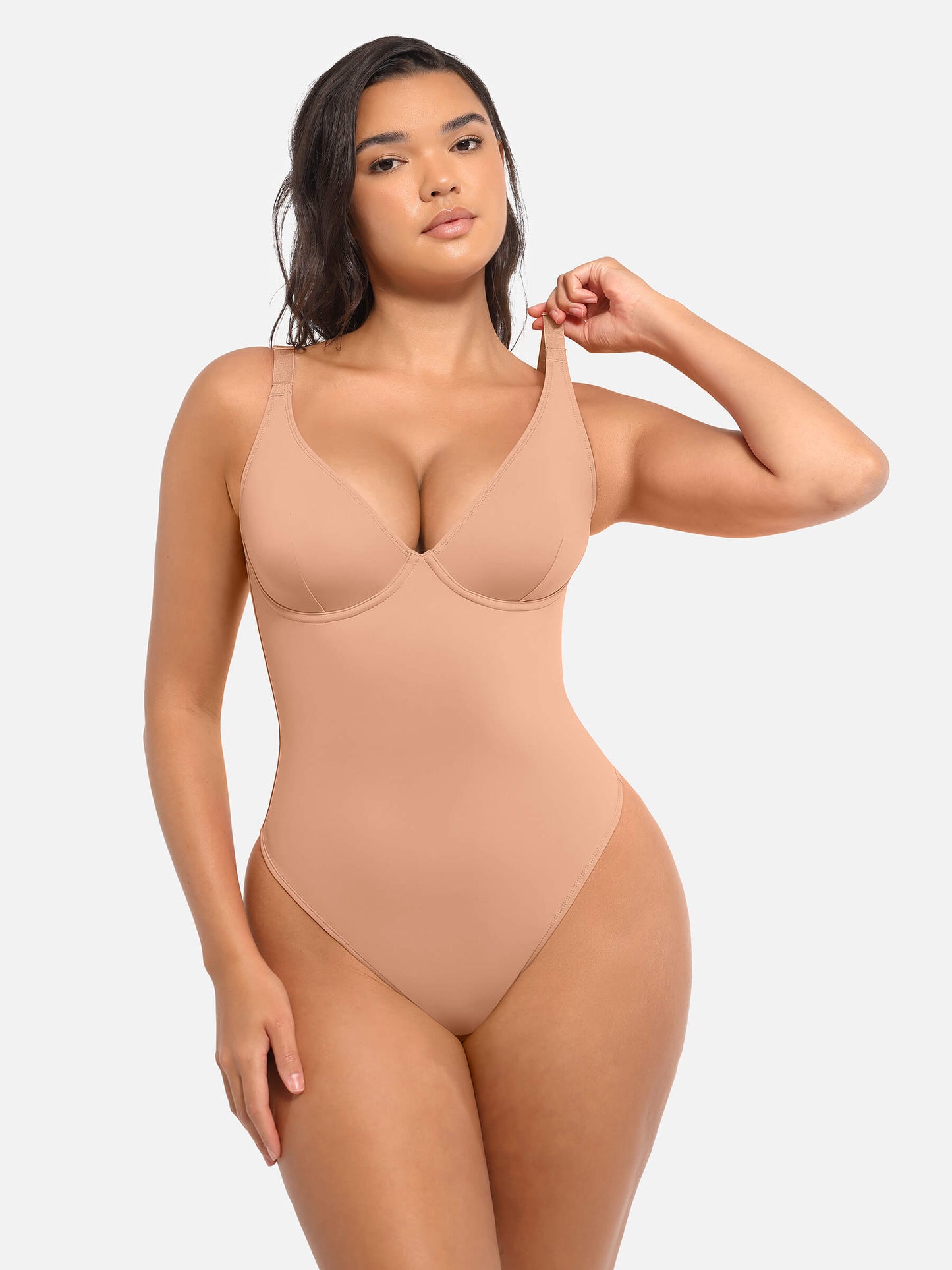 Willluxe V Neck Tummy Control Bodysuit
