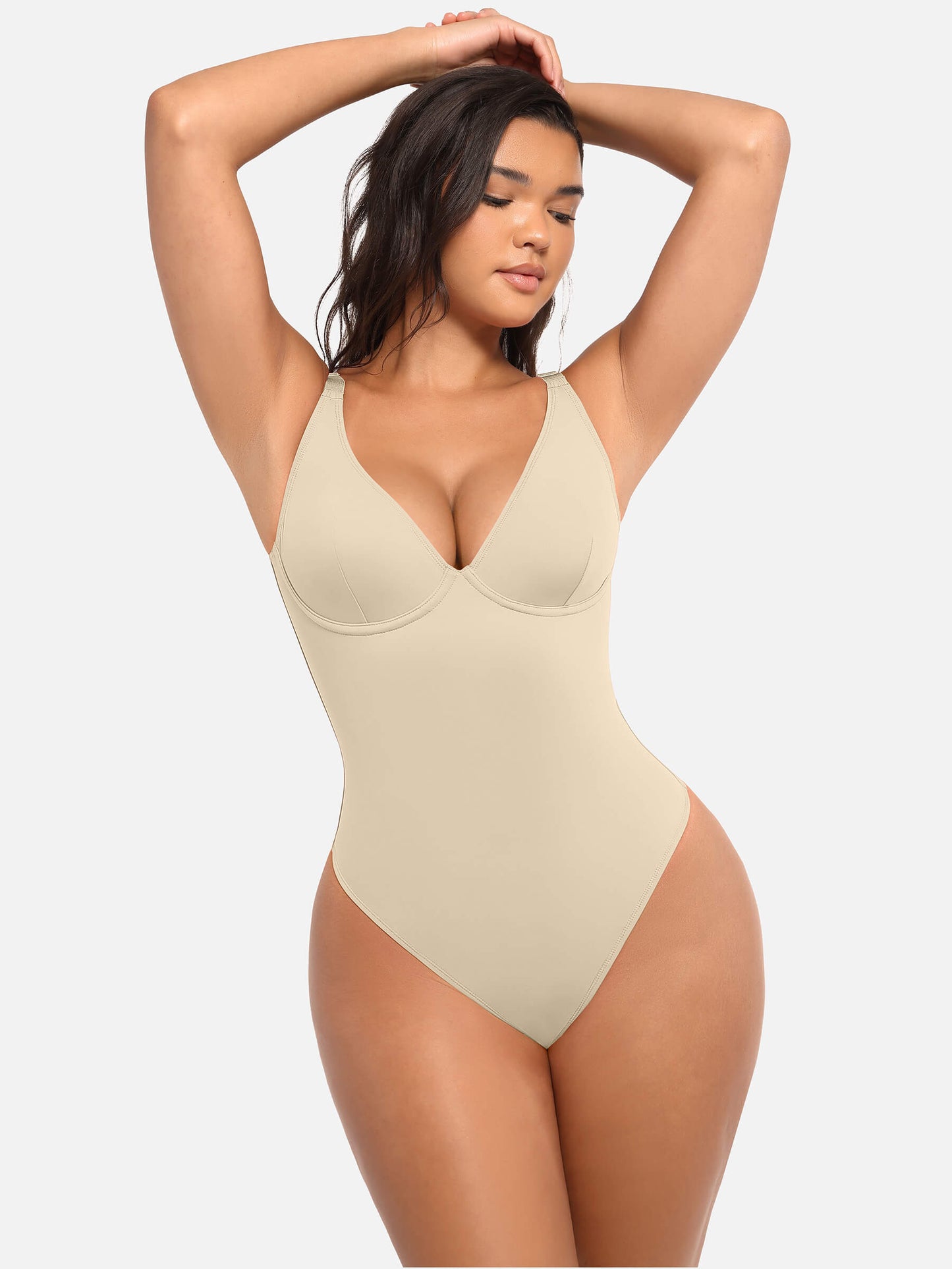 Willluxe V Neck Tummy Control Bodysuit