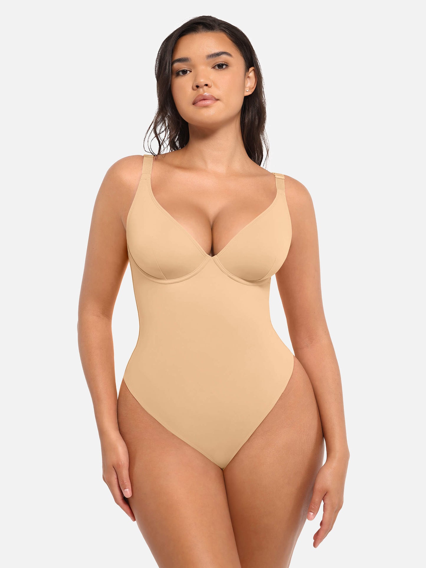 Willluxe Deep V Neck Tummy Control Shapewear Bodysuit [BOGO]