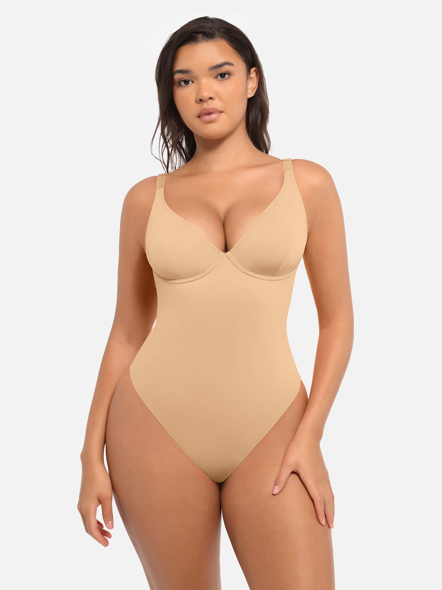 Willluxe V Neck Tummy Control Bodysuit