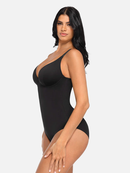 Willluxe V Neck Tummy Control Shaping Bodysuit