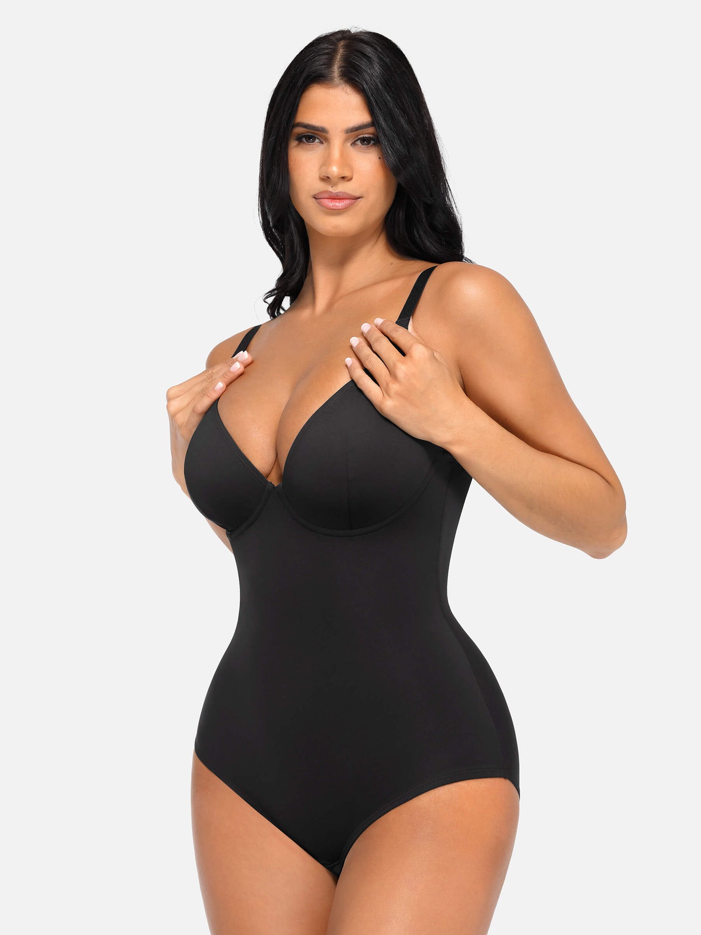 Willluxe V Neck Tummy Control Shaping Bodysuit