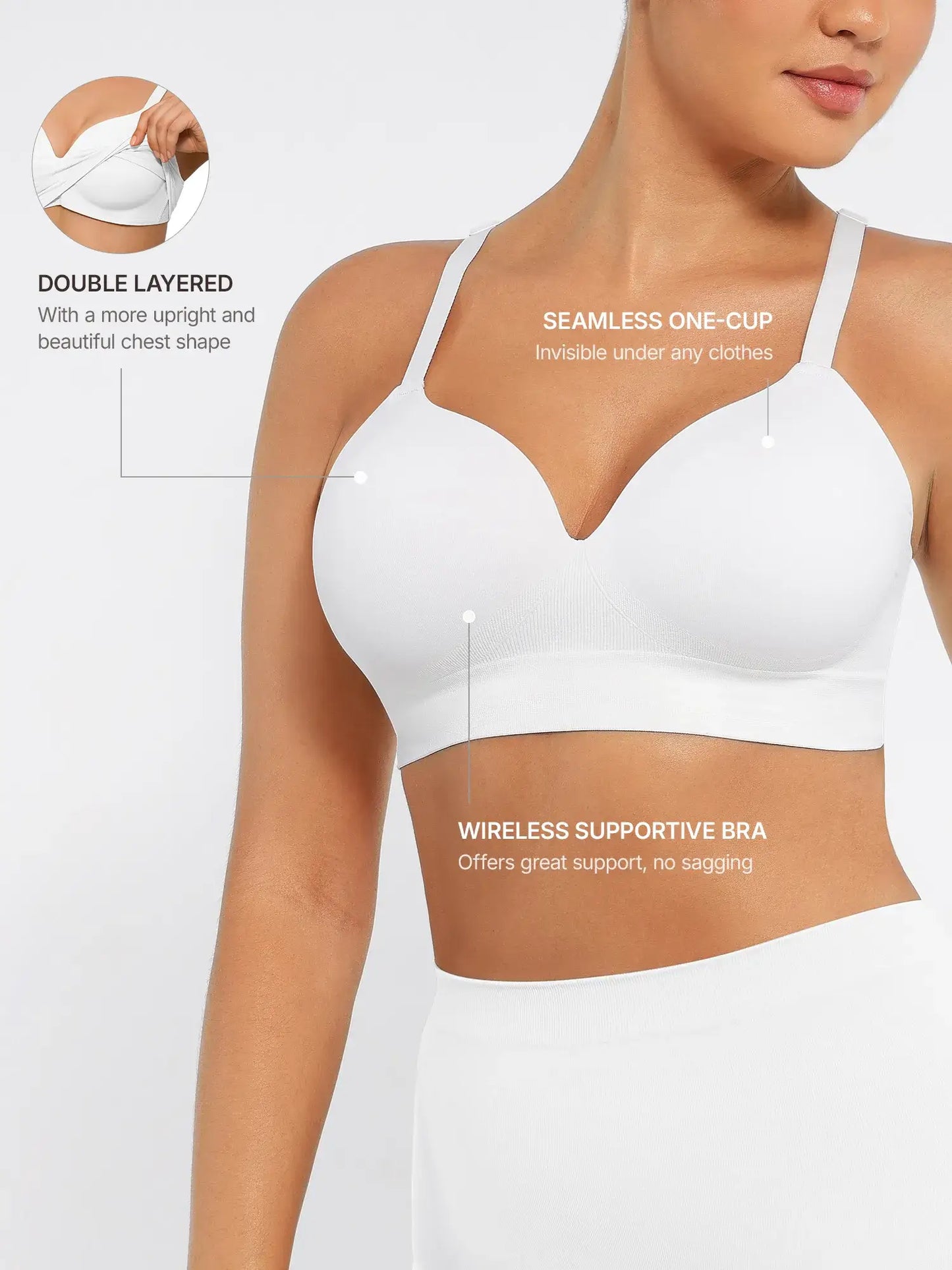 Willluxe Full Coverage Push-Up Comfort Wireless Bra