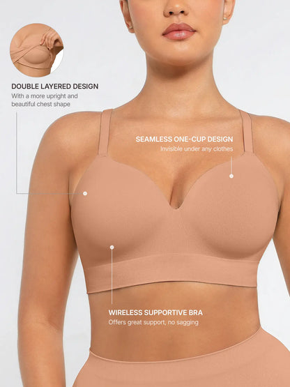 Willluxe Full Coverage Push-Up Comfort Wireless Bra