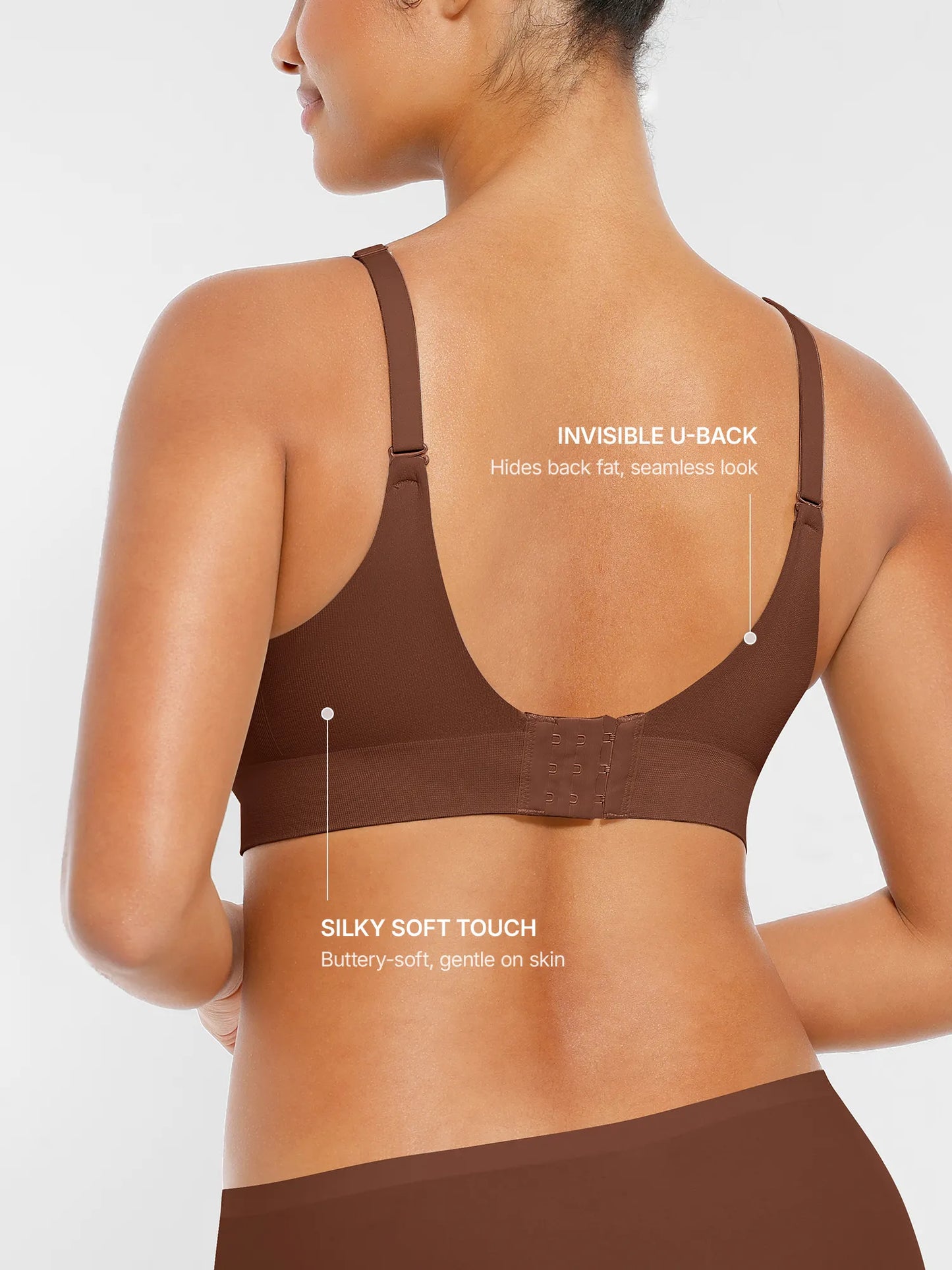 Willluxe Wireless Seamless Push-Up V-neck Bra