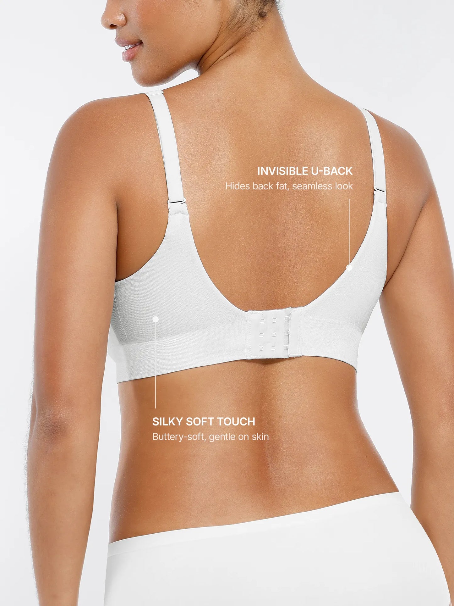 Willluxe Wireless Seamless Push-Up V-neck Bra