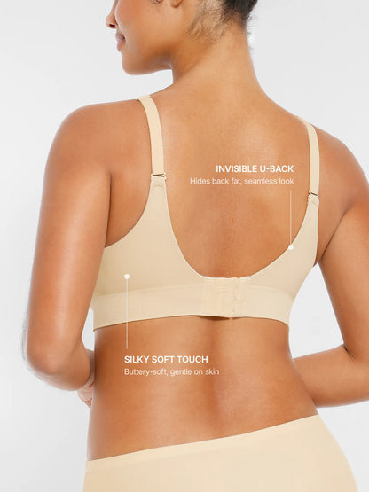 Willluxe Wireless Seamless Push-Up V-neck Bra