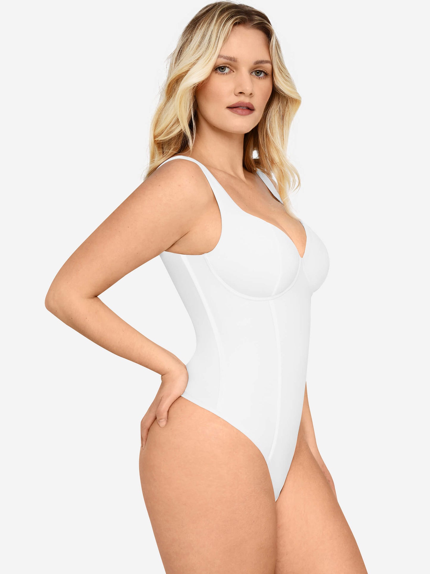 Willluxe Full Body Wide Strap V-Neck Comfort Bodysuit [BOGO]