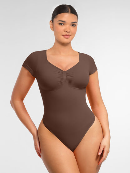 Willluxe Tummy Control Seamless Short-Sleeve Bodysuit