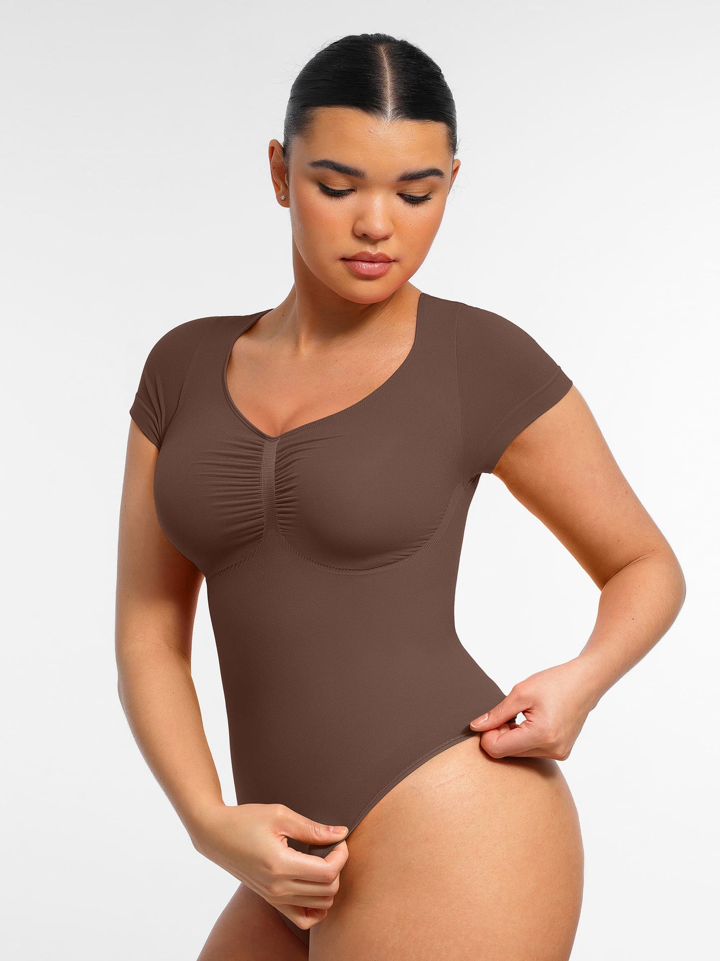 Willluxe Tummy Control Seamless Short-Sleeve Bodysuit