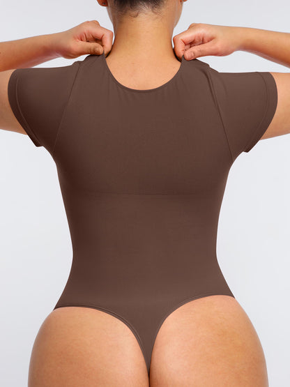 Willluxe Tummy Control Seamless Short-Sleeve Bodysuit