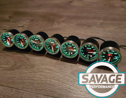 60mm Savage Oil Pressure Gauge 7 Colours *Savage Performance*