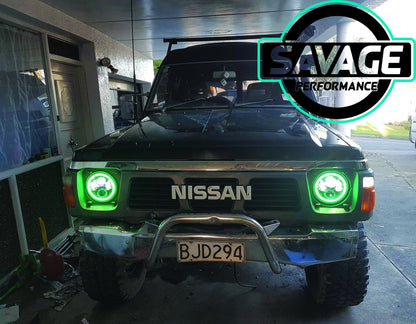 7 Inch RAINBOW HALO Round LED Headlights *Savage Performance*