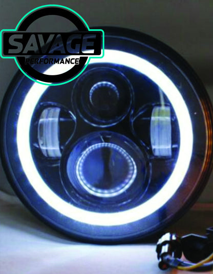 7 Inch HALO Round LED Headlights *Savage Performance*
