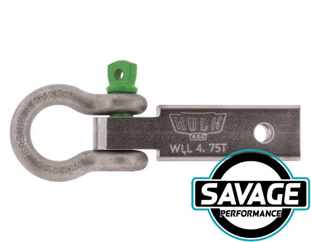 Hulk 4x4 Recovery Hitch 185mm with Bow Shackle *Savage Performance*