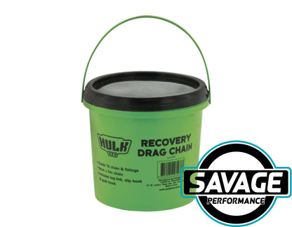 HULK 4x4 Drag Chain 8mm X 5m 8000KG with 3 Hooks *Savage Performance*