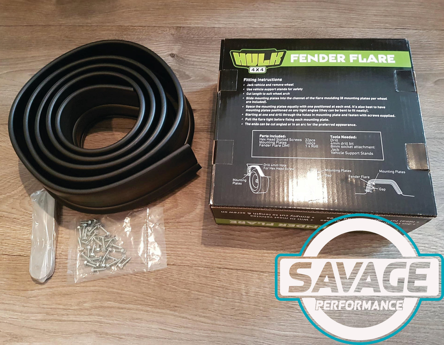 HULK 4x4 Fender Flares 3.5 Inch (89mm) 3m *Savage Performance*