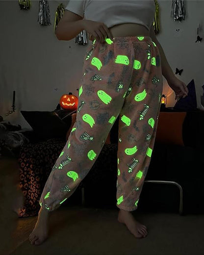 Halloween Glow-in-the-Dark Flannel Pajama Pants