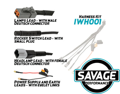 Ignite - Wiring Harness 12V 60A for Driving Lights and Light Bars *Savage Performance*