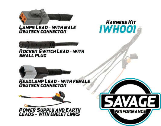 Ignite - Wiring Harness 12V 60A for Driving Lights and Light Bars *Savage Performance*