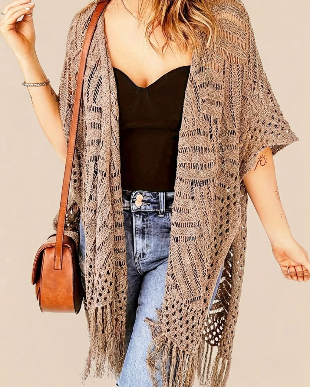 Willluxe® Fringe Knit Bikini Cover-Up