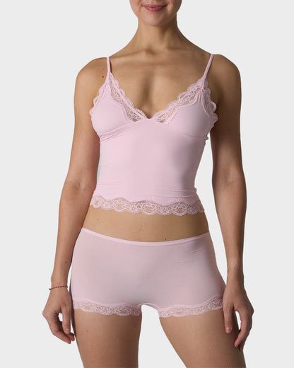 Lace Camisole & Boyshorts Lingerie Set