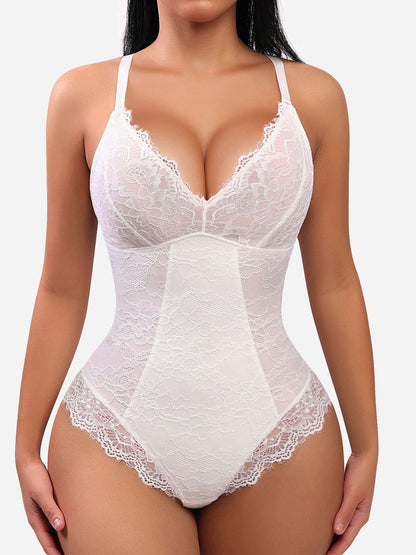 Willluxe Low-back Ultra-versatile Lace Bodysuit