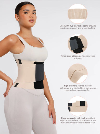 Willluxe Triple Wrap Tummy Control Waist Trainer Belt