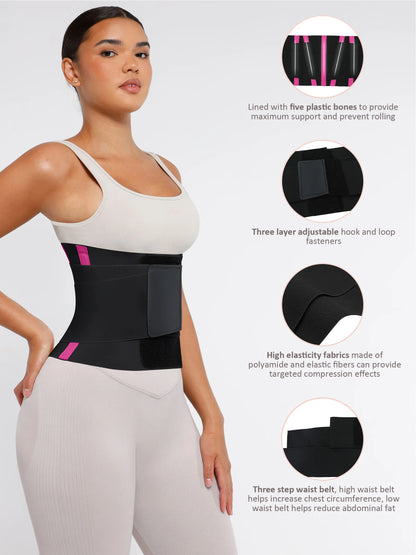 Willluxe Triple Wrap Tummy Control Waist Trainer Belt