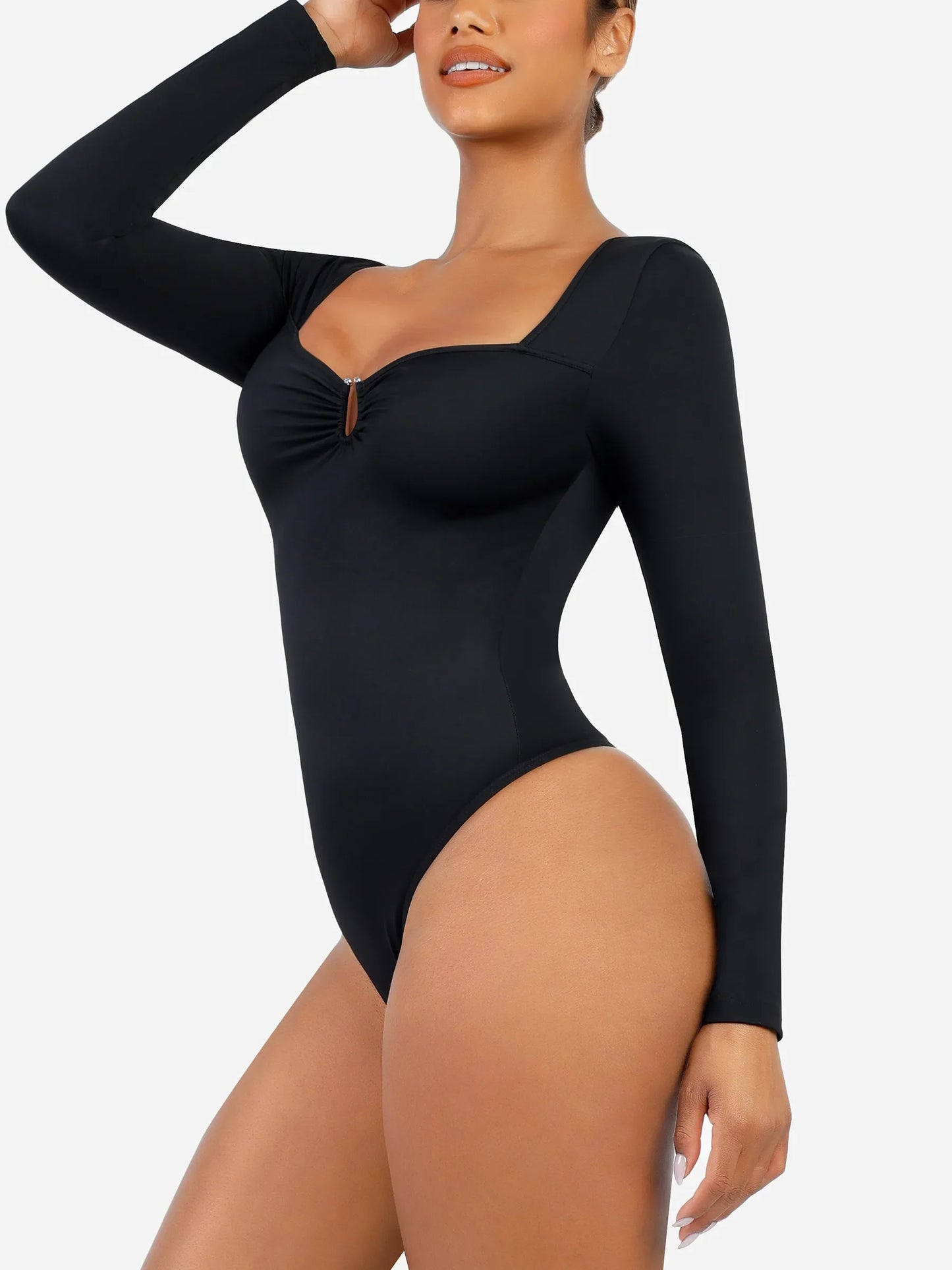 Willluxe Slimming Long-Sleeve Shapewear Bodysuit