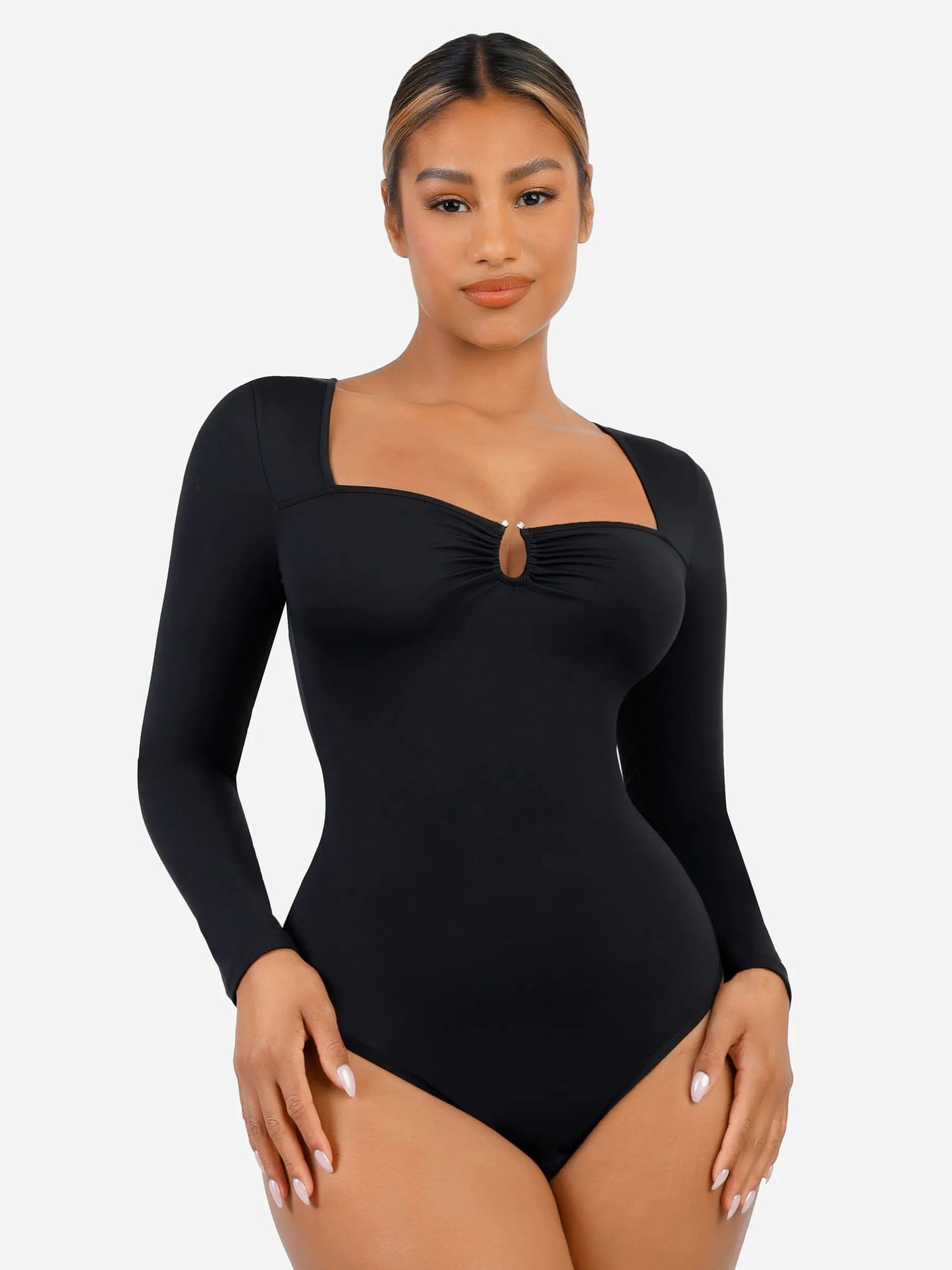 Willluxe Slimming Long-Sleeve Shapewear Bodysuit