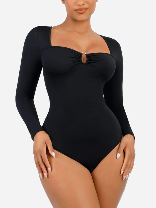 Willluxe Slimming Long-Sleeve Shapewear Bodysuit