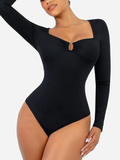 Willluxe Slimming Long-Sleeve Shapewear Bodysuit