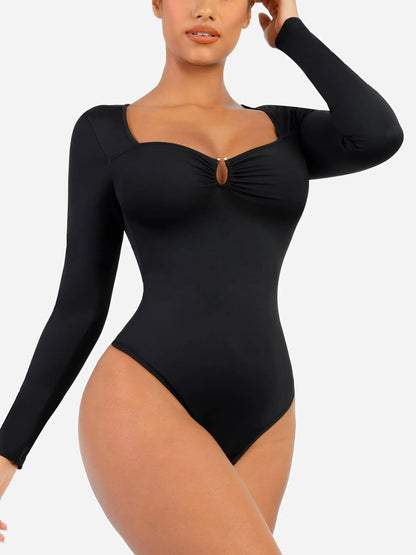 Willluxe Slimming Long-Sleeve Shapewear Bodysuit