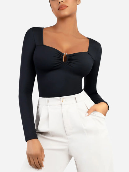 Willluxe Slimming Long-Sleeve Shapewear Bodysuit
