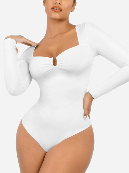 Willluxe Slimming Long-Sleeve Shapewear Bodysuit