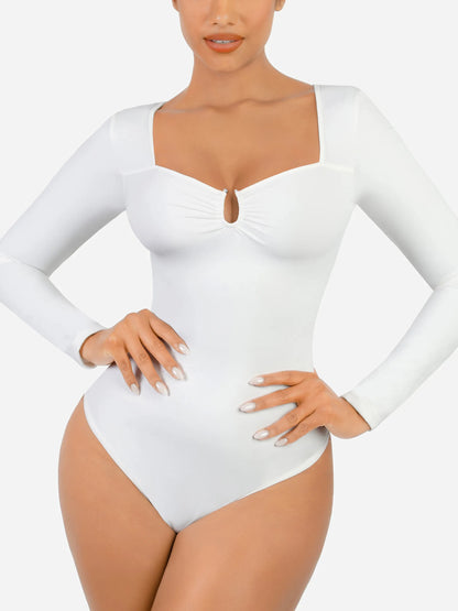 Willluxe Slimming Long-Sleeve Shapewear Bodysuit